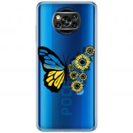 Чохол для Xiaomi Poco X3 / X3 Pro MixCase патріотичні жовто-синій метелик
