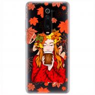 Чохол для Xiaomi Mi 9T MixCase осінь дівчина з віночком