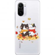 Чохол для Xiaomi Poco F3 MixCase осінь котяча осінь