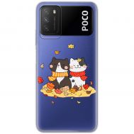 Чохол для Xiaomi Poco M3 MixCase осінь котяча осінь