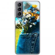 Чохол для Samsung Galaxy S21 FE (G990) MixCase патріотичні квіти України