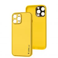 Чохол для iPhone 13 Pro Max Leather Xshield yellow
