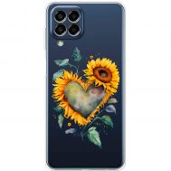 Чохол для Samsung Galaxy M33 (M336) MixCase осінь соняшник з серцем