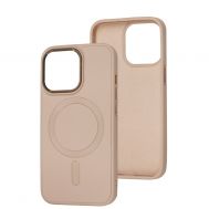 Чохол для iPhone 13 Pro Bonbon Leather Metal MagSafe light pink