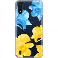 Чохол для Samsung Galaxy A01 (A015) MixCase патріотичні синьо-жовті квіти