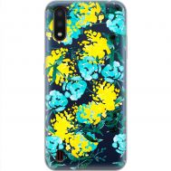 Чохол для Samsung Galaxy A01 (A015) MixCase патріотичні жовто-блакитні квіти