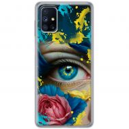 Чохол для Samsung Galaxy M51 (M515) MixCase патріотичні Синє жіноче око