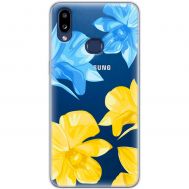 Чохол для Samsung Galaxy A10s (A107) MixCase патріотичні синьо-жовті квіти