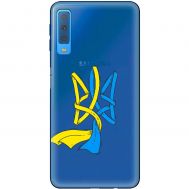 Чохол для Samsung Galaxy A7 2018 (A750) MixCase патріотичні синє-жовтий Тризуб