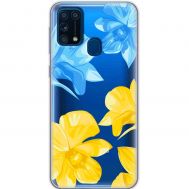 Чохол для Samsung Galaxy M31 (M315) MixCase патріотичні синьо-жовті квіти
