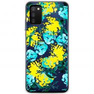 Чохол для Samsung Galaxy A03s (A037) MixCase патріотичні жовто-блакитні квіти