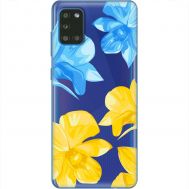 Чохол для Samsung Galaxy A31 (A315) MixCase патріотичні синьо-жовті квіти