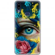 Чохол для Samsung Galaxy A10s (A107) MixCase патріотичні Синє жіноче око