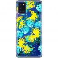 Чохол для Samsung Galaxy A21s (A217) MixCase патріотичні жовто-блакитні квіти