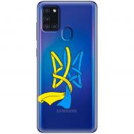 Чохол для Samsung Galaxy A21s (A217) MixCase патріотичні синє-жовтий Тризуб