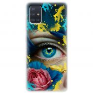 Чохол для Samsung Galaxy A51 (A515) / M40s MixCase патріотичні Синє жіноче око