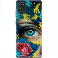 Чохол для Samsung Galaxy A31 (A315) MixCase патріотичні Синє жіноче око