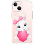 Чохол для iPhone 13 MixCase день закоханих заєць із серцем