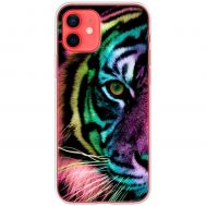 Чохол для iPhone 12 Mini MixCase звірі кольоровий тигр