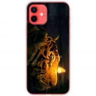 Чохол для iPhone 12 Mini MixCase звірі тигр з метеликом