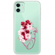Чохол для iPhone 12 mini Mixcase квіти серце поросло квітами