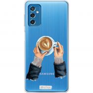 Чохол для Samsung Galaxy M52 (M526) MixCase дівчина з кавою серця