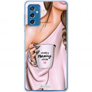 Чохол для Samsung Galaxy M52 (M526) MixCase дівчина з кавою