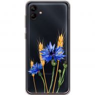 Чохол для Samsung Galaxy A04e (A042) Mixcase квіти волошки в колосках