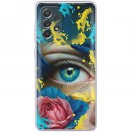 Чохол для Samsung Galaxy A52 MixCase патріотичні Синє жіноче око