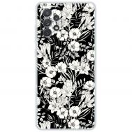 Чохол для Samsung Galaxy A52 MixCase квіти чорно-білі