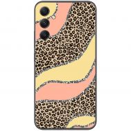 Чохол для Samsung Galaxy A14 MixCase Леопард жовто-рожевий