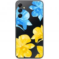 Чохол для Samsung Galaxy A34 (A346) MixCase патріотичні синьо-жовті квіти