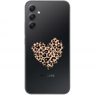 Чохол для Samsung Galaxy A34 (A346) MixCase Леопард серце
