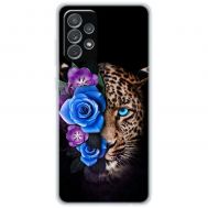 Чохол для Samsung Galaxy A73 (A736) MixCase Леопард у квітах