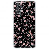 Чохол для Samsung Galaxy A53 (A536) MixCase квіти на чорному