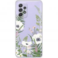 Чохол для Samsung Galaxy A73 (A736) Mixcase квіти білі квіти лісові трави