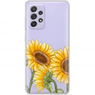 Чохол для Samsung Galaxy A73 (A736) Mixcase квіти три соняшники
