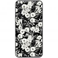 Чохол для Samsung Galaxy A14 MixCase квіти чорно-білі