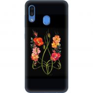 Чохол для Samsung Galaxy A20 / 30 MixCase патротичні Тризуб з квітів