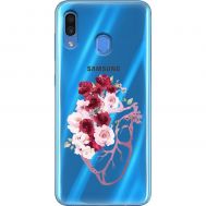 Чохол для Samsung Galaxy A20 / 30 Mixcase квіти серце поросло квітами