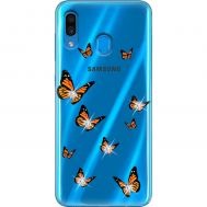 Чохол для Samsung Galaxy A20 / 30 MixCase стрази метелики