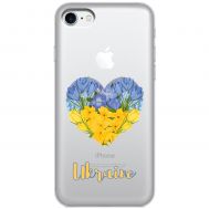 Чохол для iPhone 7 Plus / 8 Plus MixCase патріотичні серце з квітами