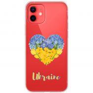 Чохол для iPhone 12 mini MixCase патріотичні серце з квітами