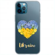 Чохол для iPhone 13 Pro MixCase патріотичні серце з квітами