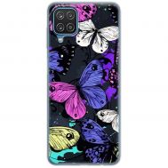 Чохол для Samsung Galaxy A12 / M12 MixCase метелики кольоровий мікс