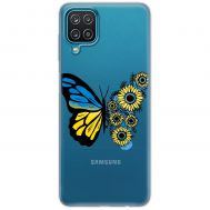 Чохол для Samsung Galaxy A12 / M12 MixCase патріотичні жовто-синій метелик