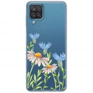 Чохол для Samsung Galaxy A12 / M12 Mixcase квіти волошки та ромашки