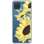 Чохол для Samsung Galaxy A12 / M12 Mixcase квіти великі соняшники