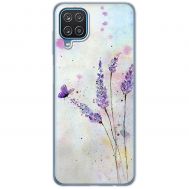 Чохол для Samsung Galaxy A12 / M12 Mixcase квіти акварельна лаванда з метеликом