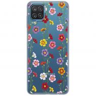 Чохол для Samsung Galaxy A12 / M12 Mixcase квіти патерн квіткових ліан